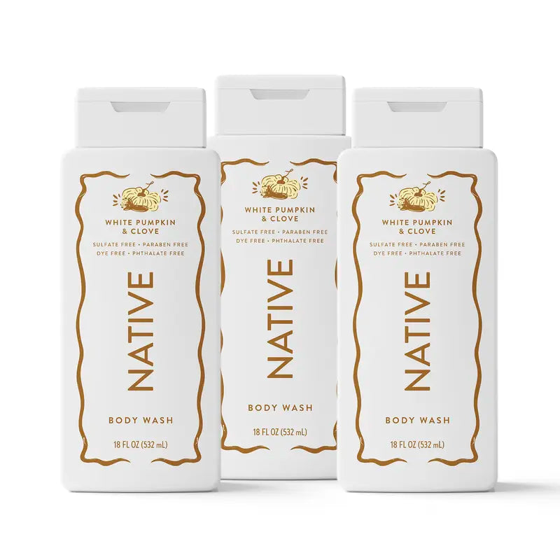 NATIVE Body Wash Discovery Trio – 3-Pack, 18 Oz, Sulfate-Free, Paraben-Free, Dye-Free, Rich Lather, Gentle Cleanse, 24HR Freshness