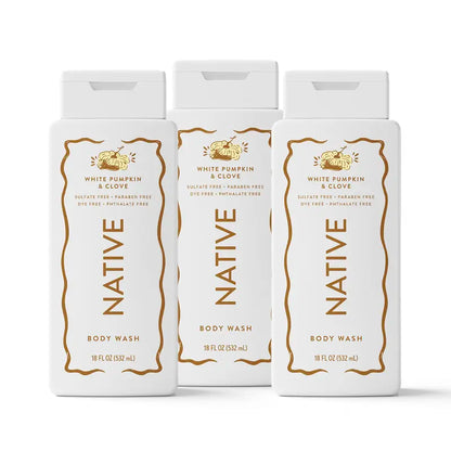 NATIVE Body Wash Discovery Trio – 3-Pack, 18 Oz, Sulfate-Free, Paraben-Free, Dye-Free, Rich Lather, Gentle Cleanse, 24HR Freshness