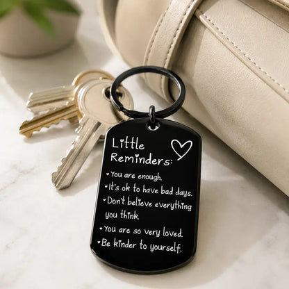 Women'S Minimalist Lightweight "You Are Enough" Slogan Keychain - Unisex Fashion Accessory, Daily Wear Item, Womens Gifts for Friends