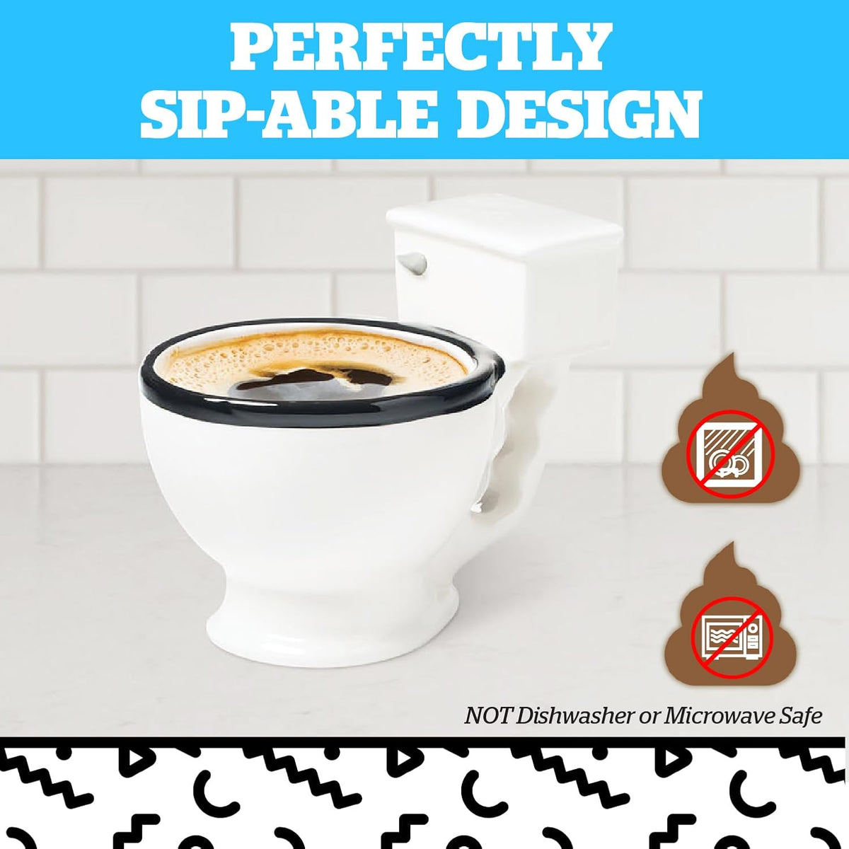 The Original Toilet Mug - Funny Coffee Cup - 12 Oz