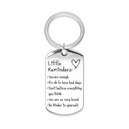 Women'S Minimalist Lightweight "You Are Enough" Slogan Keychain - Unisex Fashion Accessory, Daily Wear Item, Womens Gifts for Friends