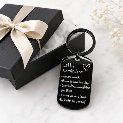 Women'S Minimalist Lightweight "You Are Enough" Slogan Keychain - Unisex Fashion Accessory, Daily Wear Item, Womens Gifts for Friends