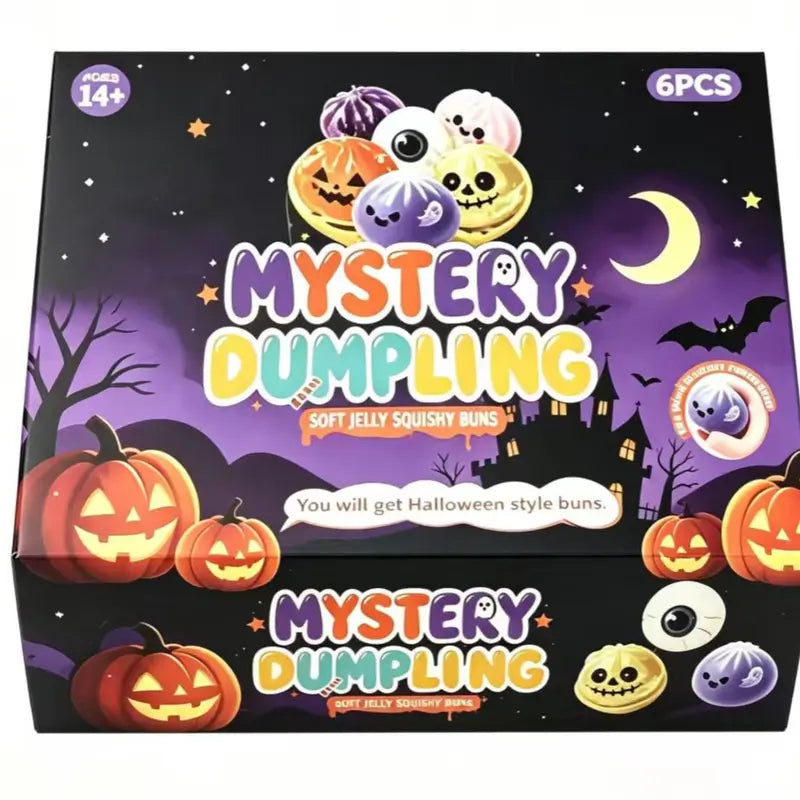 Halloween Cute Scary Ghost Maruko Mochi Squishy Toy Set - Soft Stretchy Squeeze Stress Relief Fidgets, Mini Portable Kids Sensory Item, Party Treat Bag Filler & Unique Gift