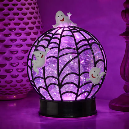 7" Illuminated Halloween Glitter Sphere by Valerie