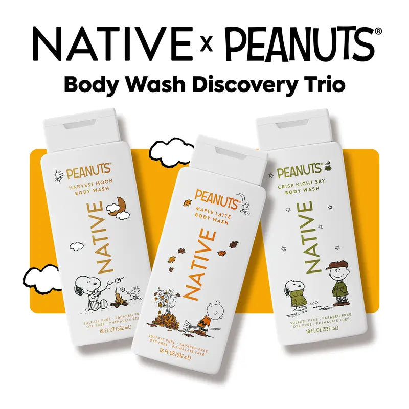 NATIVE Body Wash Discovery Trio – 3-Pack, 18 Oz, Sulfate-Free, Paraben-Free, Dye-Free, Rich Lather, Gentle Cleanse, 24HR Freshness
