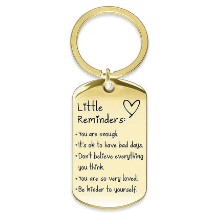 Women'S Minimalist Lightweight "You Are Enough" Slogan Keychain - Unisex Fashion Accessory, Daily Wear Item, Womens Gifts for Friends