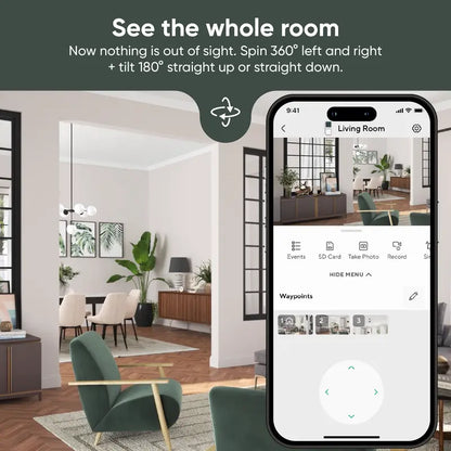 Wyze Cam Pan V3 — #1 Security Camera on Tiktok! Wired, Indoor/Outdoor Pan Tilt Zoom (PTZ) W/ 360 Degree Motion Tracking, Color Night Vision, HD, Wifi