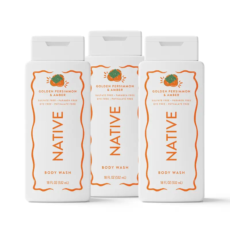 NATIVE Body Wash Discovery Trio – 3-Pack, 18 Oz, Sulfate-Free, Paraben-Free, Dye-Free, Rich Lather, Gentle Cleanse, 24HR Freshness