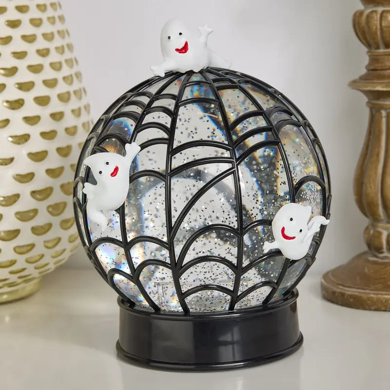 7" Illuminated Halloween Glitter Sphere by Valerie