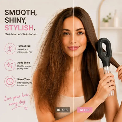2 in 1 Scalp Massage Air Cushion Comb Built in Spray Bottle, 50Ml Water Storage Compartment, Manual Spray Comb, Hair Styling Tools, Anti-Frizzy Open-Knot Comb for Wet Dry Hair, Suitable for Curly, Wavy and Straight Hair, Anti-Knot Hairbrush Comb